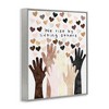 Stupell Industries We Rise by Lifting Others Quote Hands Hearts Framed Giclee Art, Gray, 11" x 14" - 2 of 4
