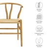 Modway  Amish Wood Rope Dining Room Chair in Natural - 29 Inch Tall Solid Elm Wood Accent Armchair - 4 of 4