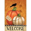 Rustic Pumpkins Fall House Flag Primitive Welcome Crow 28" x 40" Briarwood Lane - 3 of 4