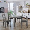 Modernluxe 5 Piece Industrial Dining Table Set Wooden Kitchen Table and 4 Chairs Gray - image 2 of 4