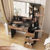 Makeup Vanity Desk with Lighted Mirror and Power Strip, 3 Lighting Modes - 3 of 4