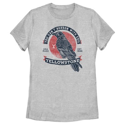 Women's Yellowstone Crow Yow Can't Reason With Evil T-shirt : Target