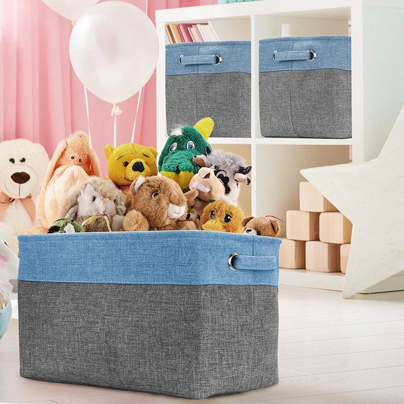 Sorbus Fabric Cubby Organizer - Large Sturdy Foldable Storage Bins with Handles - Lightweight and durable (3 Pack), 3 of 10