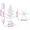 vidaXL Wooden Christmas Tree with Stand Brown 59.1" Solid pine wood - 4 of 4