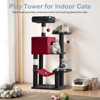 Okak Multi-Level Faux Fur Cat Tree Tower for Indoor,Cat Condo Climbing Frame with Hammock & Toy Balls & Scratching Posts - 2 of 4