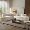 Modern Curved Extra Large Sectional Sofa with Soft Upholstery and Round Pillows, Deep Seat Corner Couch for Living Room, Apartment-Tanpinhause - 2 of 4