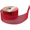 Blue Panda 2 Pack Red Burlap Ribbons for Arts and Crafts, Christmas Holiday Décor, 10 Yards - 2 of 3