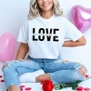 Simply Sage Market Women's Love Is All You Need Split Short Sleeve Garment Dyed Tee - 2 of 4
