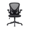 Vynxaria Techni Mobili Black Mesh Office Chair with Lumbar Support and Flip-Up Arms - 4 of 4
