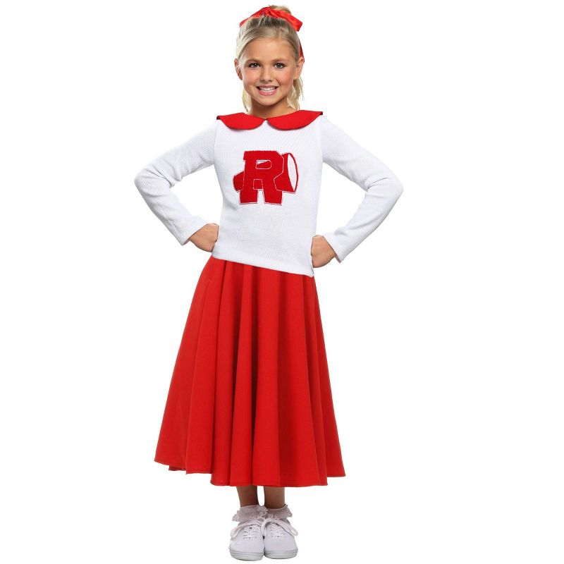 HalloweenCostumes.com Grease Girls Rydell High Cheerleader Costume., 1 of 3