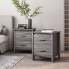 Set of 2 Olimont Contemporary 2 Drawer Nightstands Sonoma Gray Oak - Christopher Knight Home: Bedside Storage Tables - 2 of 4