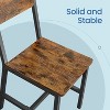 VASAGLE Dining Chair Set of 2, Rustic Wood Chairs with Metal Steel Frame, Easy to Assemble, Comfortable Seat, Modern Farmhouse Chair - 3 of 4