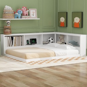 Whisen Elegant Design Metal Full Size Daybed with Storage Cabinets and USB Ports - 1 of 4