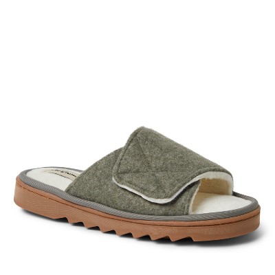 Dearfoams Women's Norma Wool Adjustable Slide House Shoe Slippers