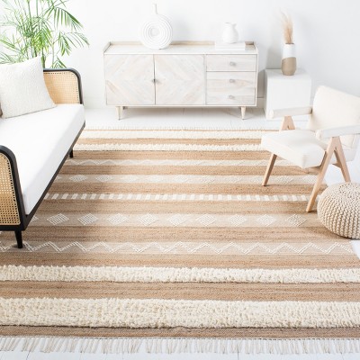 Ivory Hand-Knotted Wool 8' x 10' Area Rug