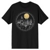 Harry Potter Hogwarts Castle Moonlight Men's Short Sleeve Shirt & Sleep Shorts Set - 2 of 4