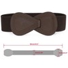 INSPIRE CHIC Women's Interlock 8-shaped Faux Leather Buckle Elastic Belt 1 Pc - 3 of 4
