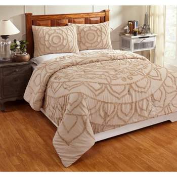Cleo Comforter 100% Cotton Tufted Chenille Comforter Set - Better Trends