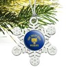 Fort Valley State University Wildcats Logo Metal Snowflake Christmas Tree Holiday Ornament - 2 of 3