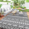 Outsunny Outdoor Patio Rug, Large Camping Carpet with Carrying Bag, Waterproof Plastic Straw, Reversible, Geometric Wall - 2 of 4