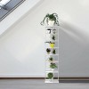 Costway Wooden Shoes Storage Stand 7 Tiers Shoe Rack Organizer Multi-shoe Rack Shoe box White/Black - 2 of 4