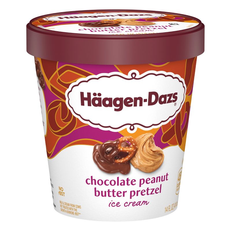 Haagen-Dazs Chocolate Peanut Butter Pretzel City Sweets Frozen Ice Cream - 14 fl oz, 3 of 9