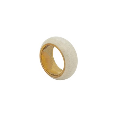 Saro Lifestyle Dome Design Napkin Ring (Set of 4), Gray