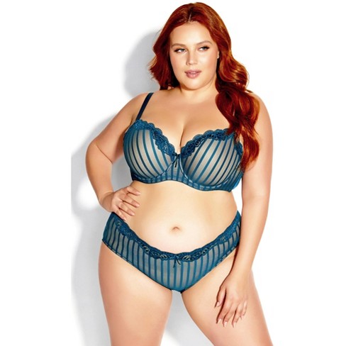 City Chic | Womens Plus Size Fifi Contour Bra - Poseidon - 46c : Target