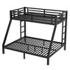 CAVINAS Twin XL Black Bunk Bed with Two-Side Ladder,Modern Metal Bed Frame for Adults,Teens - 2 of 4