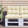 vidaXL Fabric Pallet Cushion in Cream - Comfortable Hollow Fiber Filling - Water Repellent Outdoor Seating - 19.7"x15.7"x4.7" - 2 of 4