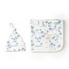 Organic Swaddle Blanket & Hat Set - Coastal - 3 of 4