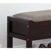 NicBex 35.43" Upholstered Shoe Bench,Modern Ottoman with Storage Space and Open Shelf for Living Room,Entryway - 4 of 4