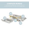 ALPHA LIVING 4 Pack 8QT Chafing Dish High Grade Stainless Steel Chafer Complete Set, Gold Frame - 3 of 4