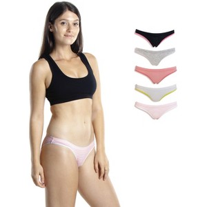 Emprella Women's 5pk Cotton Stretch Bikini Underwear - 1 of 4