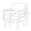 CAVINAS Mid-Century Accent Chair,Set of 1/2,Chenille Upholstery Armchair with Soft Pillow Back,Comfy Lounge Chair for Living Room,Bedroom - 3 of 4