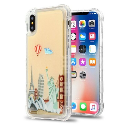 MyBat Tuff AquaLava Foreign Buildings Hard Plastic/Soft TPU Rubber Clear Case Cover For Apple iPhone X XS, Multi-Color