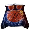 Hachikiko Basketball Comforter Set, Fire & Water Sports Bedding Set with Comforter & 2 Pillowcases for Boys - 2 of 4