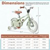 Infans 12" Kids Bike w/Adjustable Saddle Handlebar Removable Training Wheels Handbrake - 2 of 4