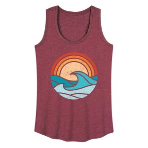Women's - Instant Message - Wave Scene Graphic Racerback Tank - 1 of 4
