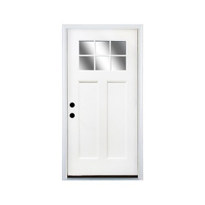 New Design Fiberglass Composite Door Right Hand Inswing Entrance Door White Exterior Front Entry Doors With 4-9/16 Frame - 1 of 4