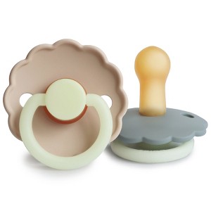FRIGG Daisy Night Natural Rubber Pacifier 2-Pack - 1 of 4