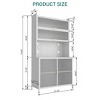 AENKYO 73" Tall Kitchen Storage Cabinet with 6 Adjustable Shelves, Easy to Assemble, Flip Door & Pegboard Storage Organizer for Kitchen - 3 of 4