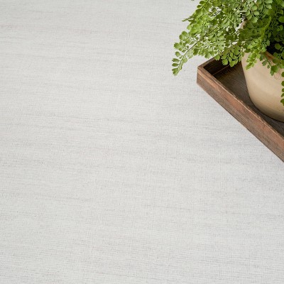 Ivory Grey 8' x 10' Machine Washable Flat Woven Rug