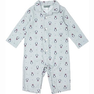 Boy's Kids' Penguin Flannel Romper - Petit Confection - 1 of 2