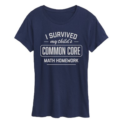 Women's - Instant Message - I Survived Common Core Short Sleeve Graphic T-Shirt