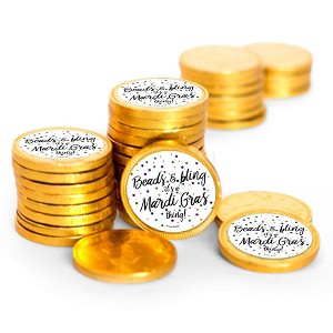 84ct Mardi Gras Candy Chocolate Coins Party Favors (84 Pack) - Beads & Bling - By Just Candy - 1 of 2