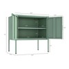 GDFStudio Neville Modern 2-Door Metal Accent Cabinet with Adjustable Shelf - 3 of 4