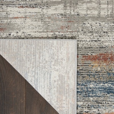 Abstract Mineral Tones 9'3" x 12'9" Synthetic Area Rug