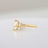 Jewelry Avalanche 20G 14K Yellow Gold Butterfly L-Shape Nose Ring Stud - 2 of 4