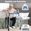 Narrow Folding Walkers for Seniors,Aluminum Lightweight Walkers with Wheels, Adjustable Width and Height Front Wheel Walker for Elderly and Disabled - 2 of 4